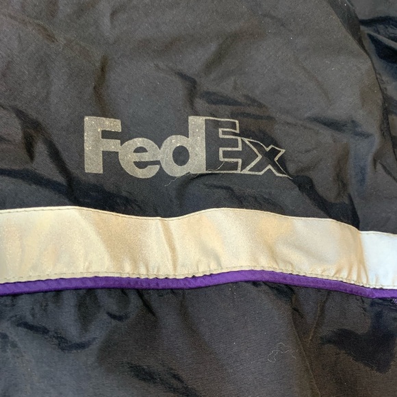 FedEx Stan Herman Winter Coat Reflective Uniform Mens Size XL Black Hooded. - Picture 9 of 13